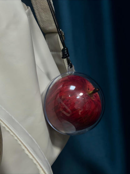 MOMO Realistic Dark Red Apple Charm