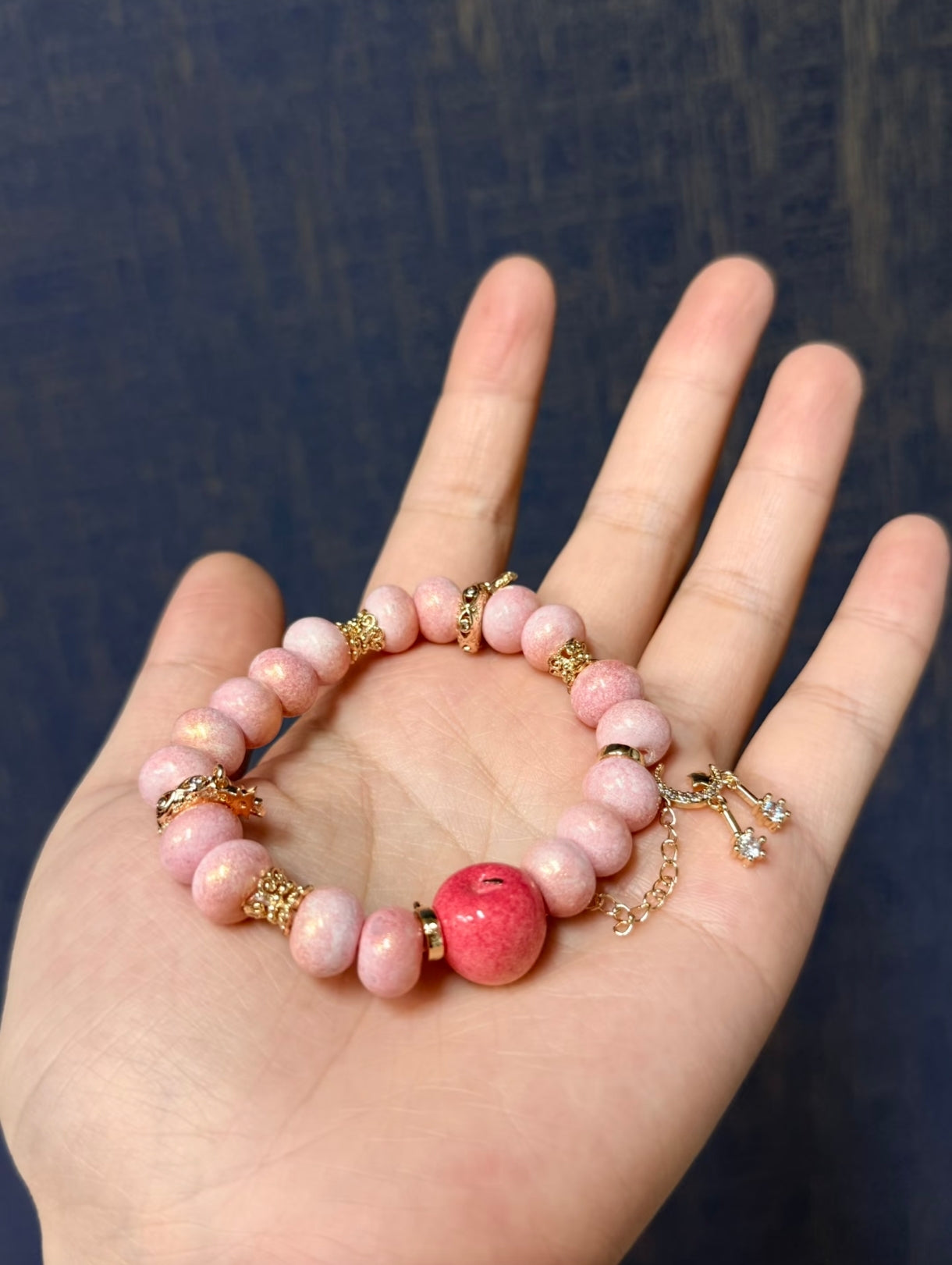 MOMO Cute Pink Apple Bracelet