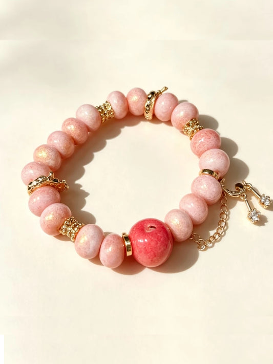 MOMO Cute Pink Apple Bracelet