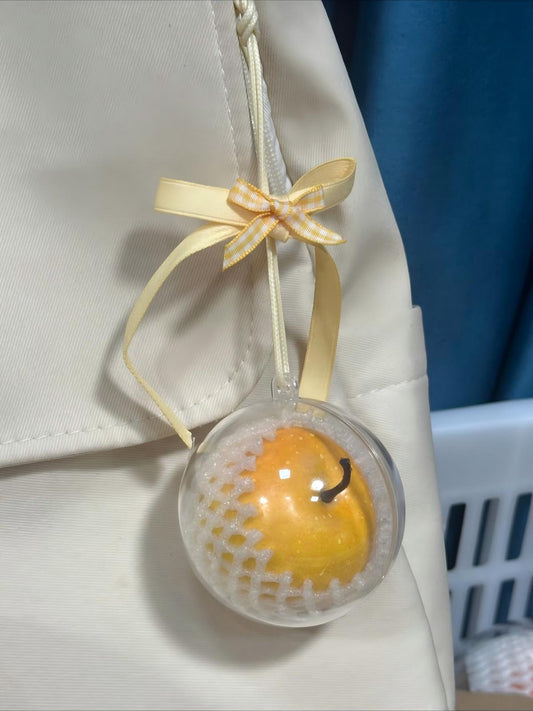 MOMO Realistic Yellow Apple Bow Charm