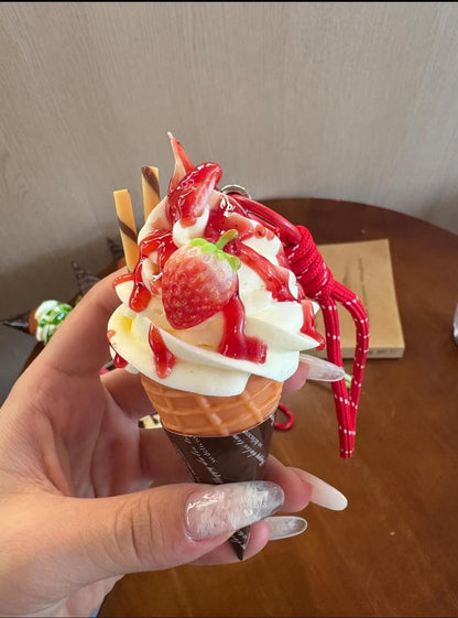 MOMO Realistic Fruit Ice Cream Charms