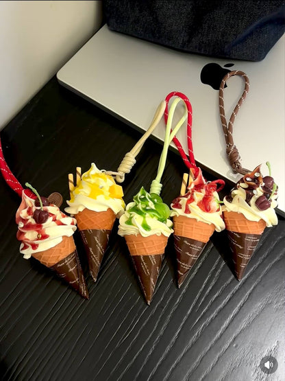 MOMO Realistic Fruit Ice Cream Charms