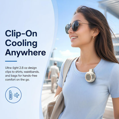 TOVINY 360° Rotating Clip-On Mini Fan 1000mAh